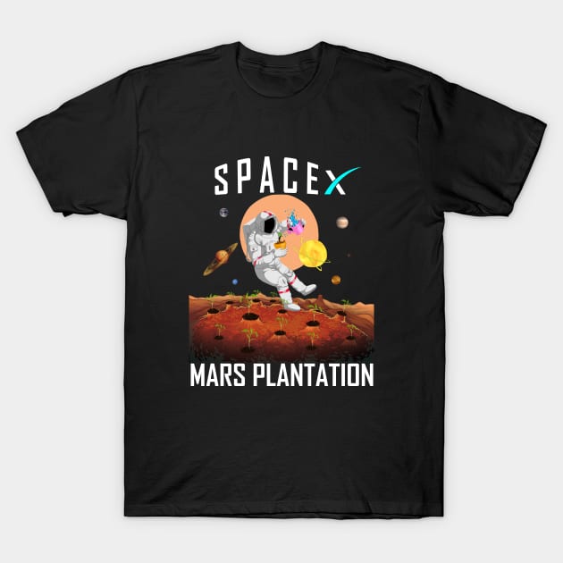 Spacex Mars Plantation T-Shirt by JB's Design Store